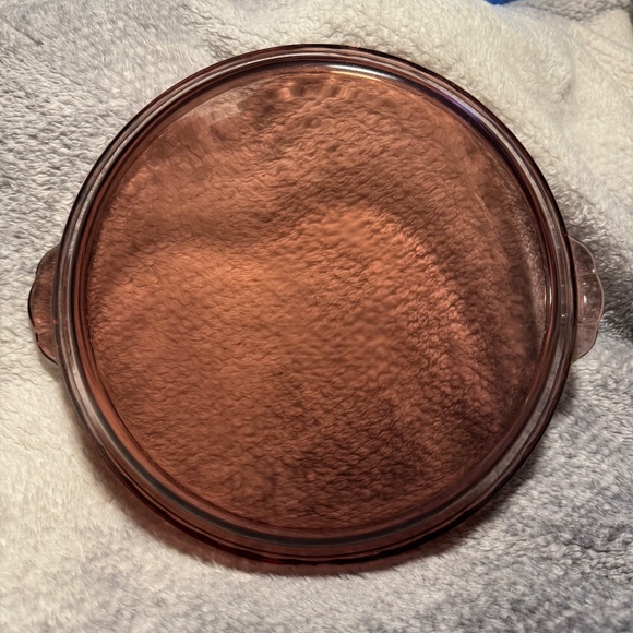 Vintage Pyrex Pie Plate 229 Baking 9.5" Fluted Edges Deep Dish Amethyst Purple - Picture 2 of 3